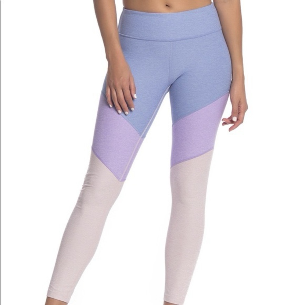 Outdoor voices 7/8 spring color block lilac lavender leggings size XS